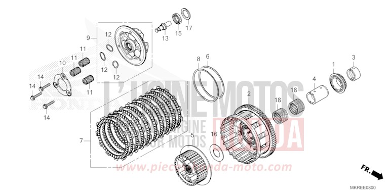 KUPPLUNG von CBR1000RR SP SP1 SP2 MAT PEARL MORION BLACK (NHC33) von 2024
